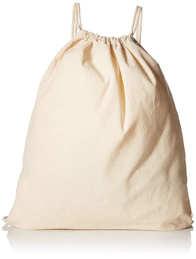 Beg Drawstring Kanvas Kapas Organik