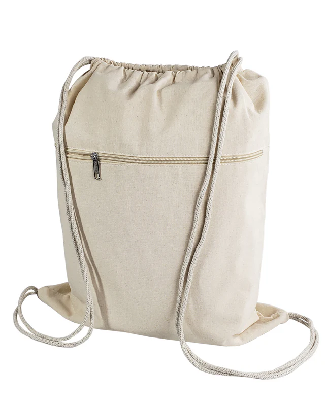 Beg tali kanvas kapas zippered